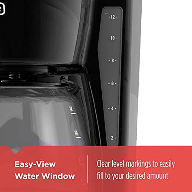 black+decker cm1160b 12-cup programmable coffee maker, black/stainless steel