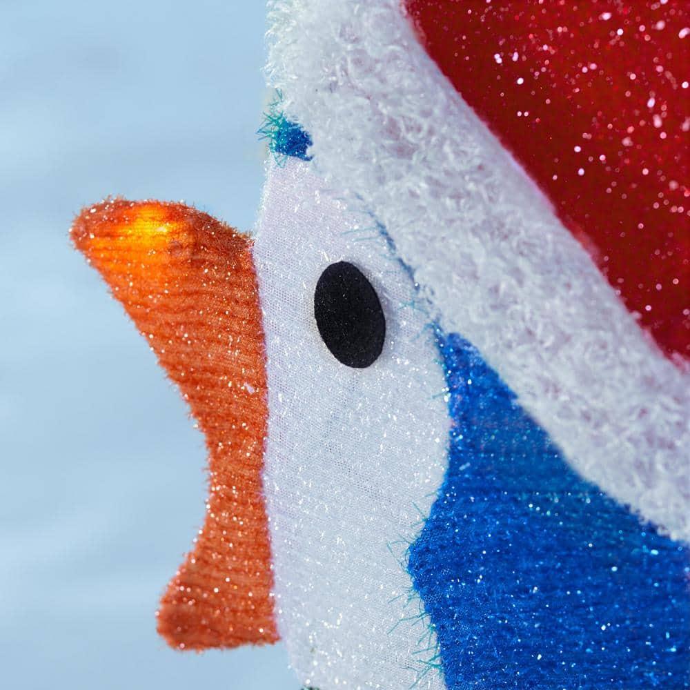 6 ft Cool White-Warm White LED Penguins Slide Holiday Yard Decoration
