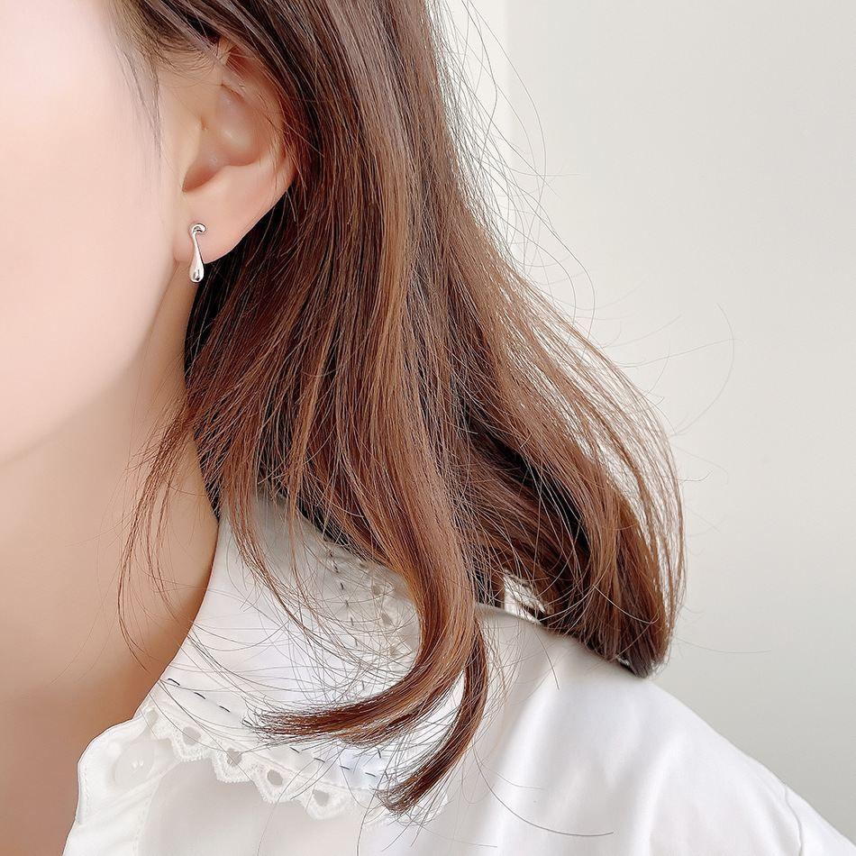 asymmetry music note 925 sterling silver stud earrings