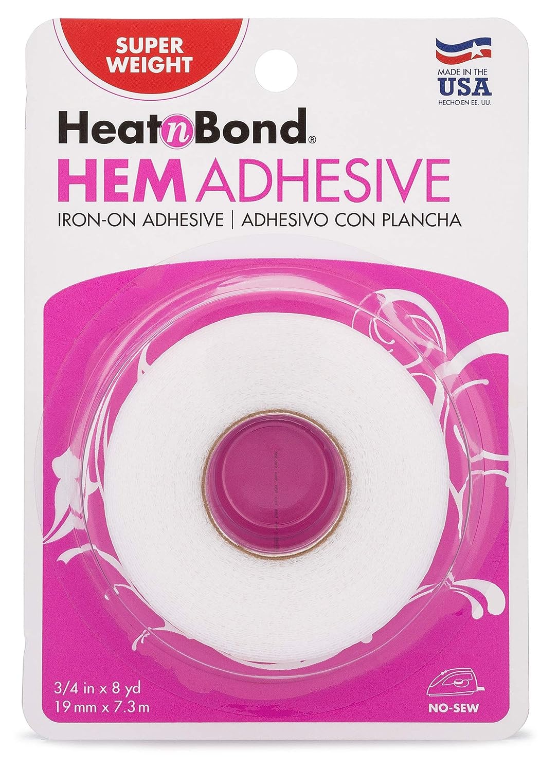 BodyGlide For Her Anti Chafe Balm, 0.8oz &amp; HeatnBond Hem Iron-On Adhesive, Super Weight, 3/4 Inch x 8 Yards, White