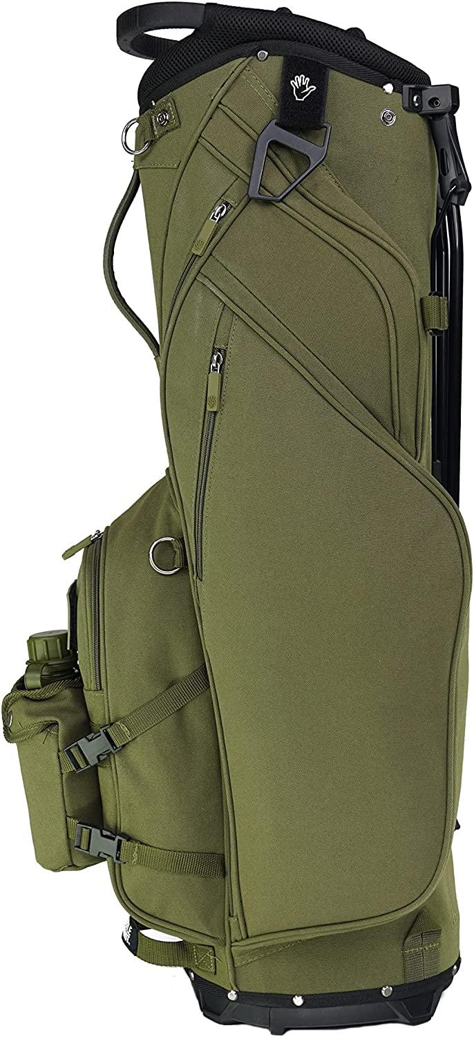 Subtle Patriot Covert 15 Club Golf Stand Bag 5 Way Top, Fully Lined Dividers, Snap-On Rain Cover & UV Protected, 9 Pockets