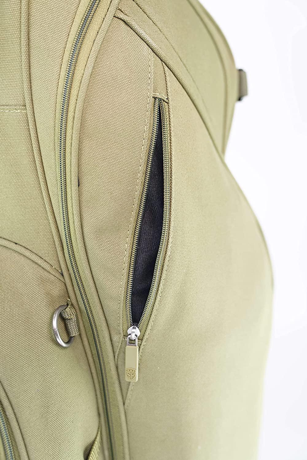 Subtle Patriot Covert 15 Club Golf Stand Bag 5 Way Top, Fully Lined Dividers, Snap-On Rain Cover & UV Protected, 9 Pockets