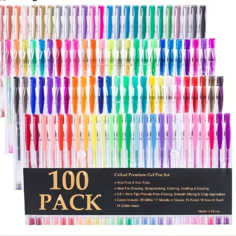 8/24/36/48/60/100pcsGelmushta Gel Pens Unique Colors (No Duplicates) Set For Adult Coloring Books Drawing With Case