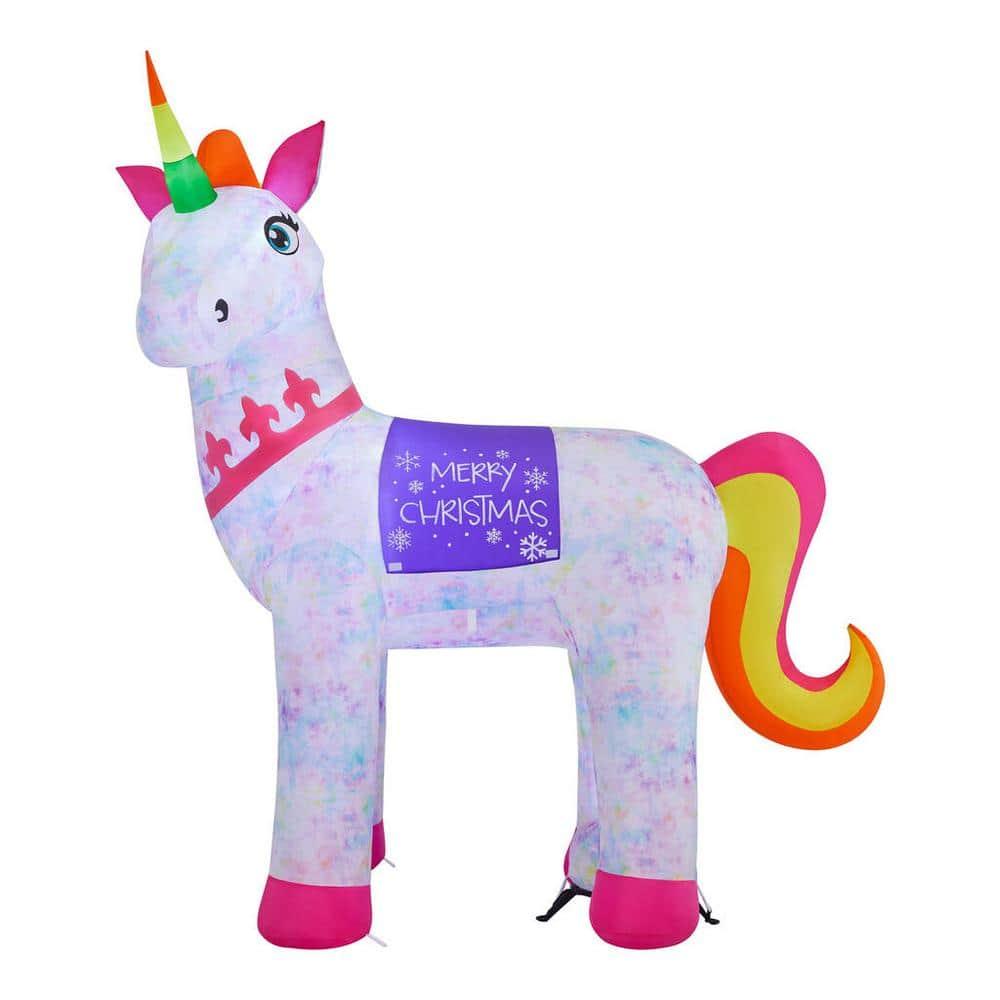 7 ft Tie Dye Unicorn Holiday Inflatable