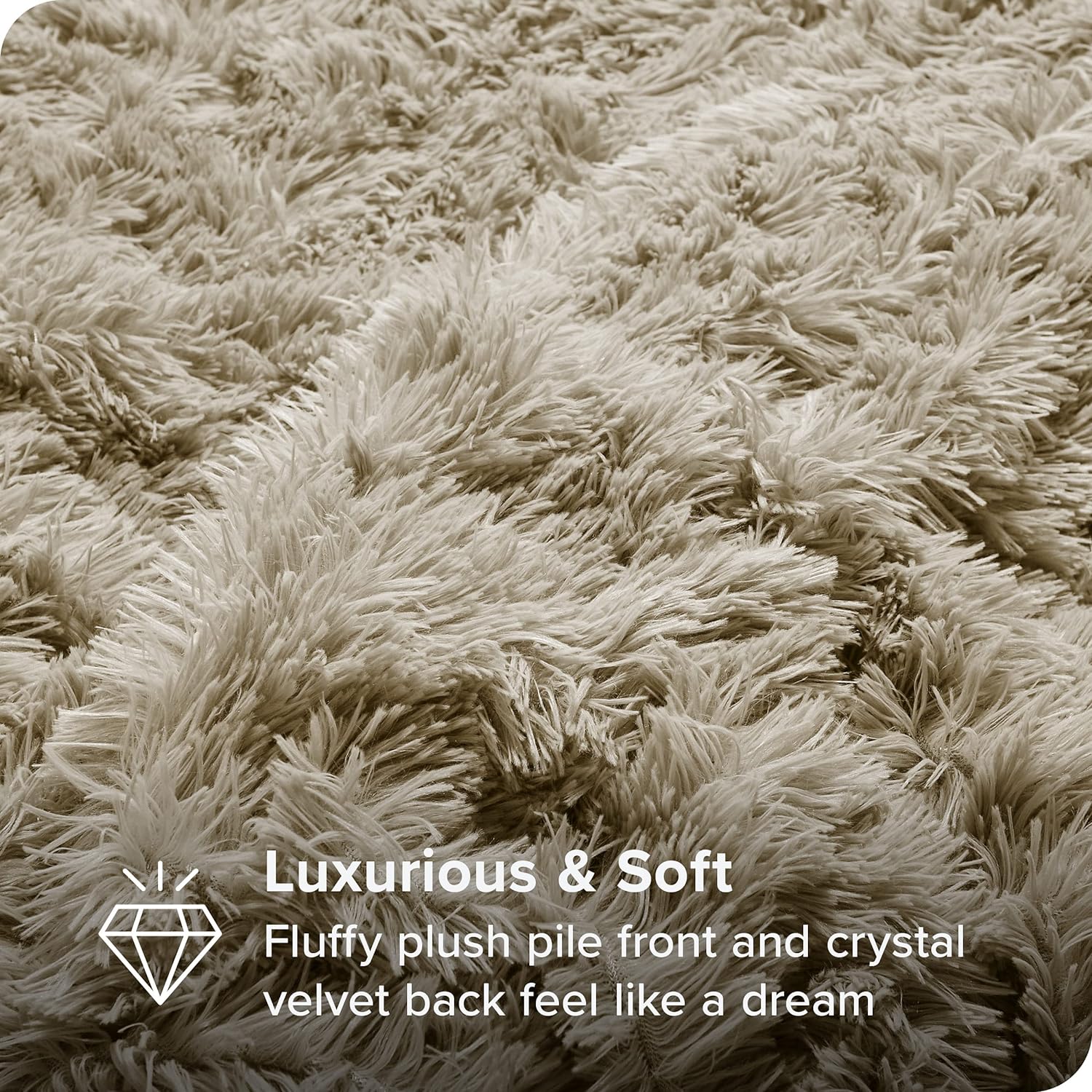 Bare Home Shaggy Fleece Duvet Cover King/Cal King Size - Plush Duvet Cover - Super Soft &amp; Luxury - Hidden Zipper Closure - All Season Bedding Duvet Cover (King/Cal King, Sand)