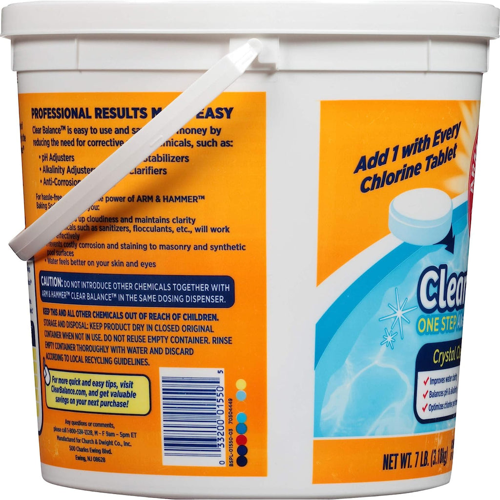 ARM &amp; HAMMER Clear Balance Swimming Pool Alkalinity &amp; pH Maintenance Tablets, White, 1 Pack, 16 Count