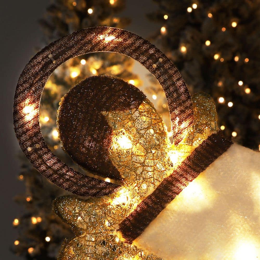 60 in. Nativity Scene Christmas Yard Decorations with LED lights, Gold