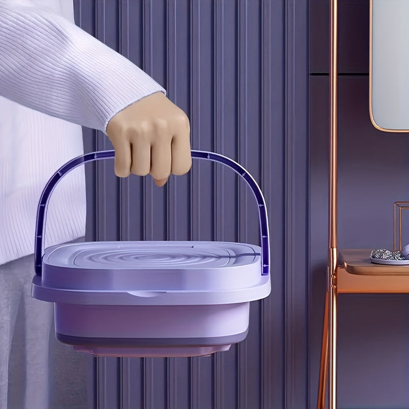 8L Foldable Mini Washing Machine: Fully Automatic Portable &amp; Compact For Baby &amp; Toddler Clothes, Underwear, Panties &amp; Socks!