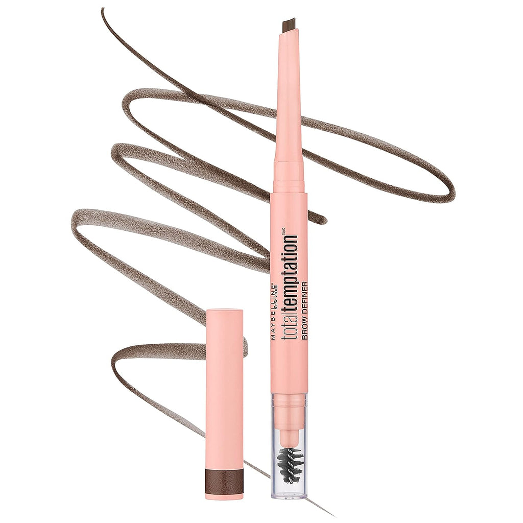 Maybelline New York Total Temptation Eyebrow Definer Pencil, Medium Brown, 1 Count