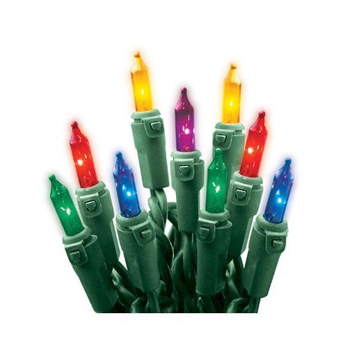 4051-88A Christmas String to String Light Set, Multi, 50-Ct. - Quantity 24