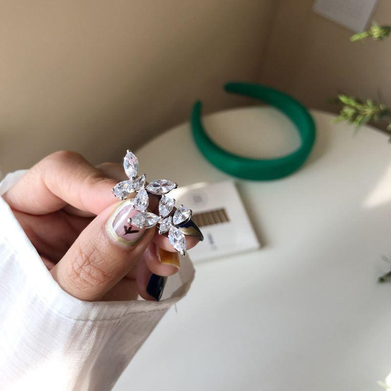 beautiful cz butterfly 925 sterling silver adjustable ring