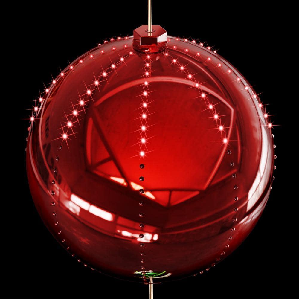 3-Tier Indoor/Outdoor Hanging Christmas Ornaments With Chasing LED Lights