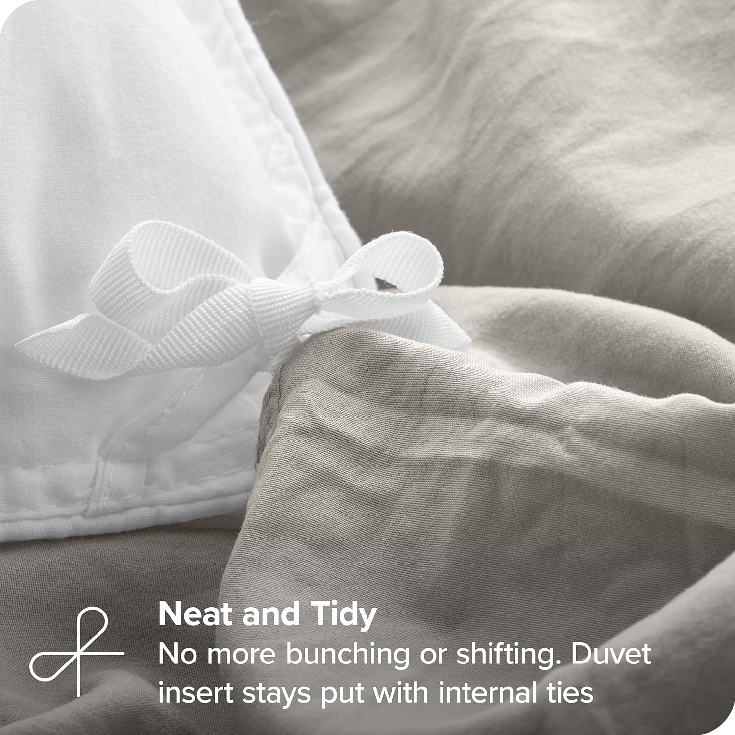 Bare Home Sandwashed Bedding Duvet Cover - Queen Size - Premium 1800 Ultra-Soft Brushed Microfiber - Easy Care (Queen, Sandwashed Fog)