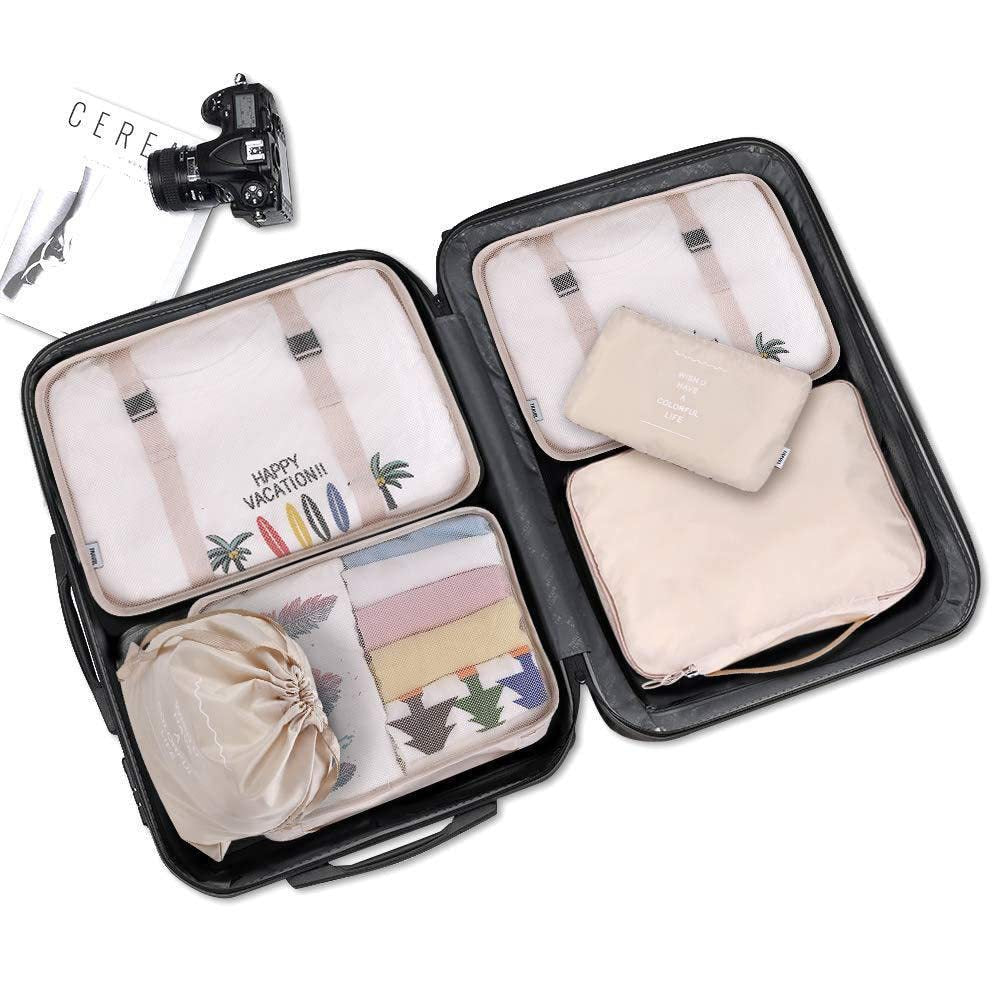 9 Set PacCubes, Lightweight Travel LuggaOrganizer With Shoe Bag, Toiletry Bag &amp; Laundry Bag