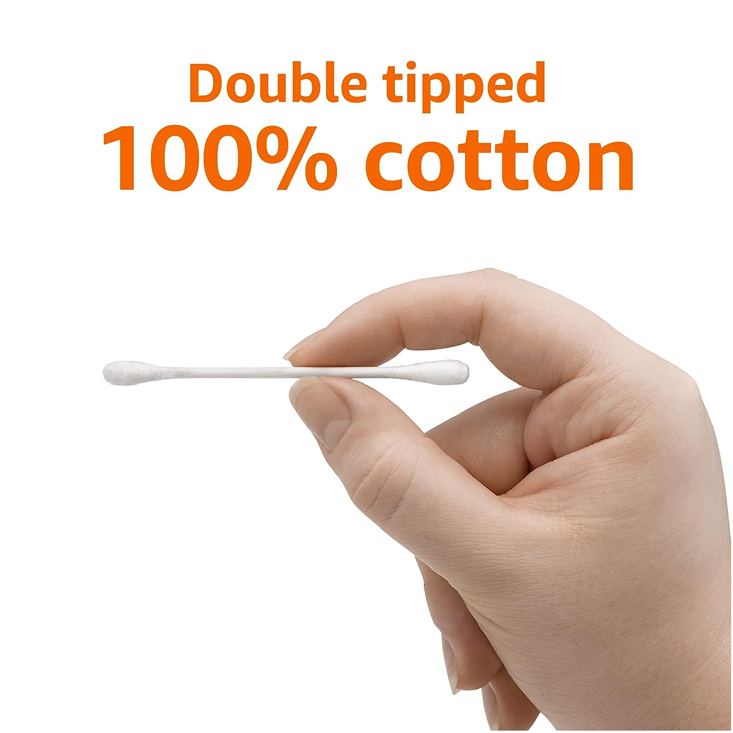 Amazon Basics Cotton Swabs, 2000 Count (4 Packs of 500) (Previously Solimo)