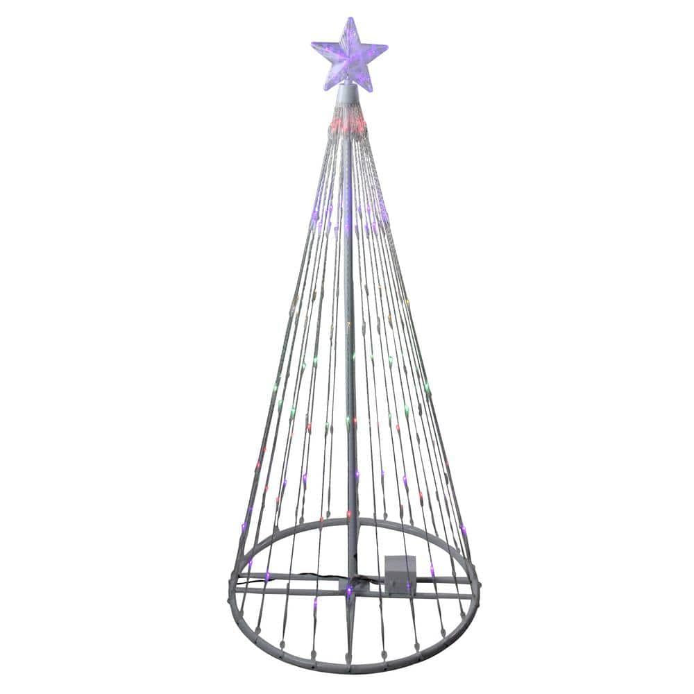 4 ft. Multi-Color LED Lighted Show Cone Christmas Tree Outdoor Decoration