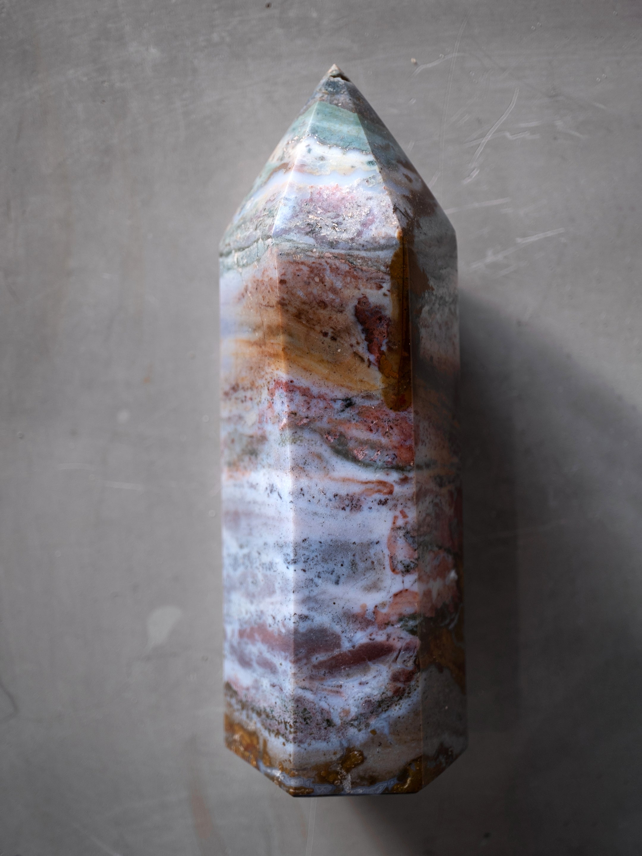 Blue Ocean Jasper Obelisk