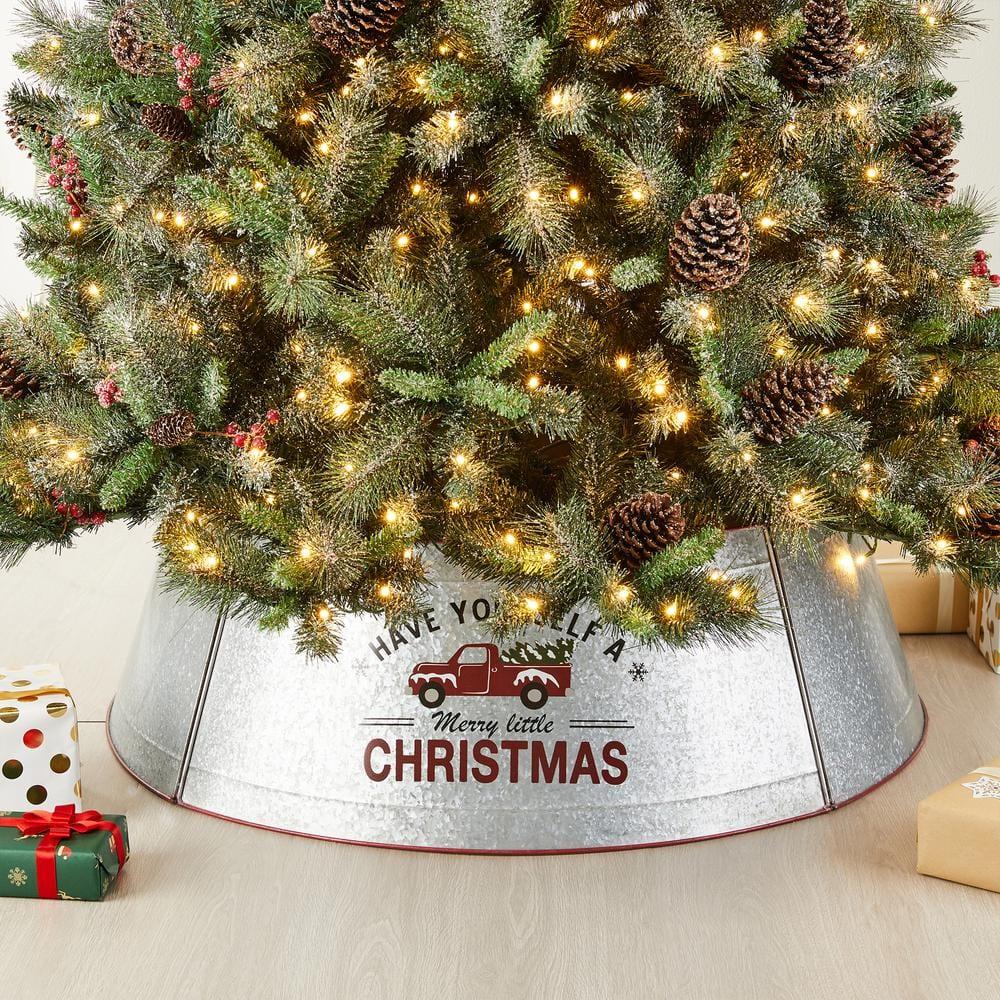40.5 in. D Christmas Galvanized Metal Truck Tree Collar (KD)