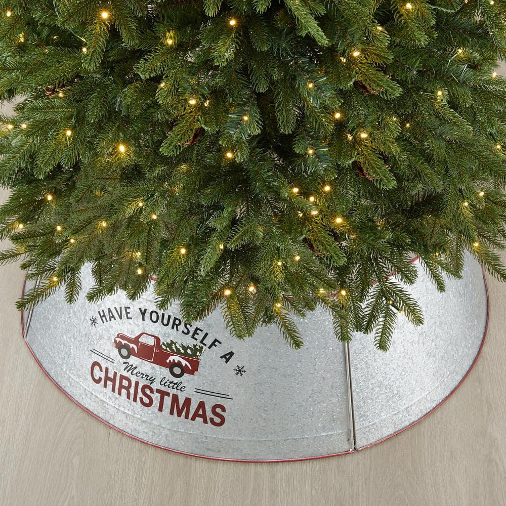 40.5 in. D Christmas Galvanized Metal Truck Tree Collar (KD)