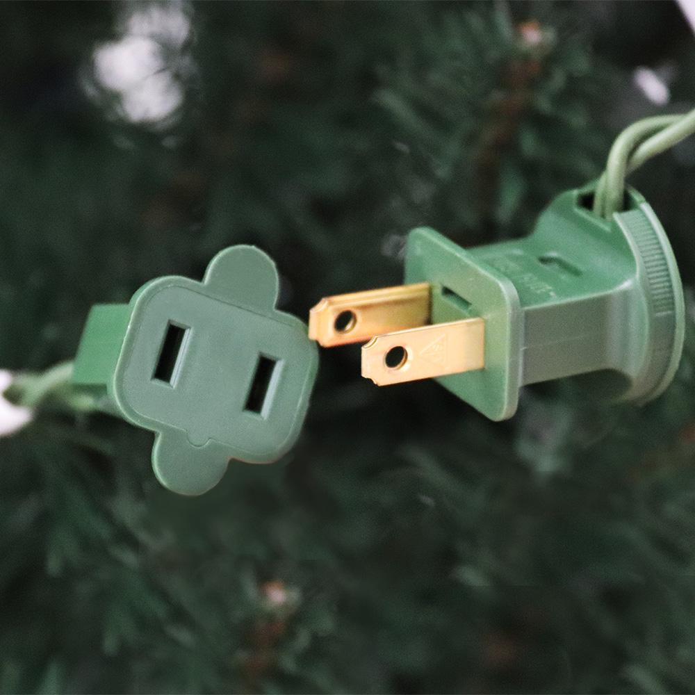 Abble Prelit Lighted Flocked White/Clear Spruce Artificial Christmas Tree 84", Green