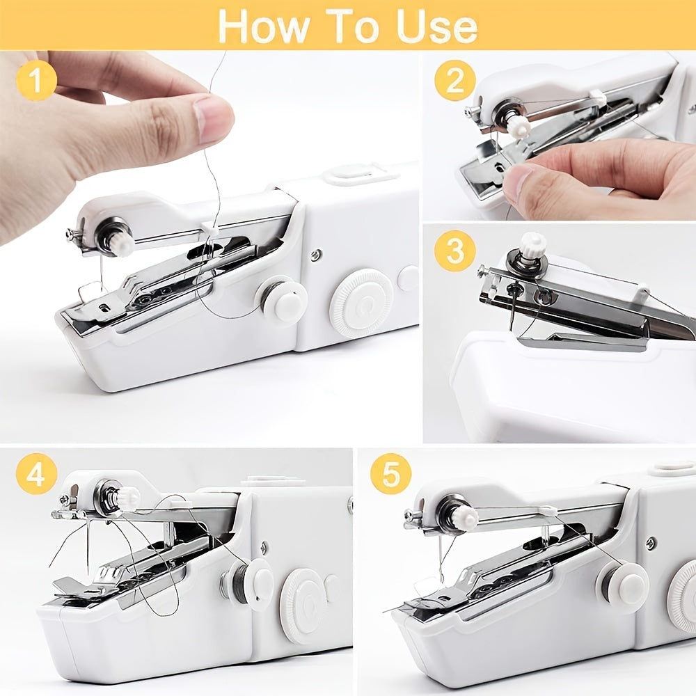 1pc Handheld Sewing Machine Mini Sewing Machines, Portable Sewing Machine  Handheld Stitch Tool For Fabric, Kids Cloth, Clothing (battery Not Included)