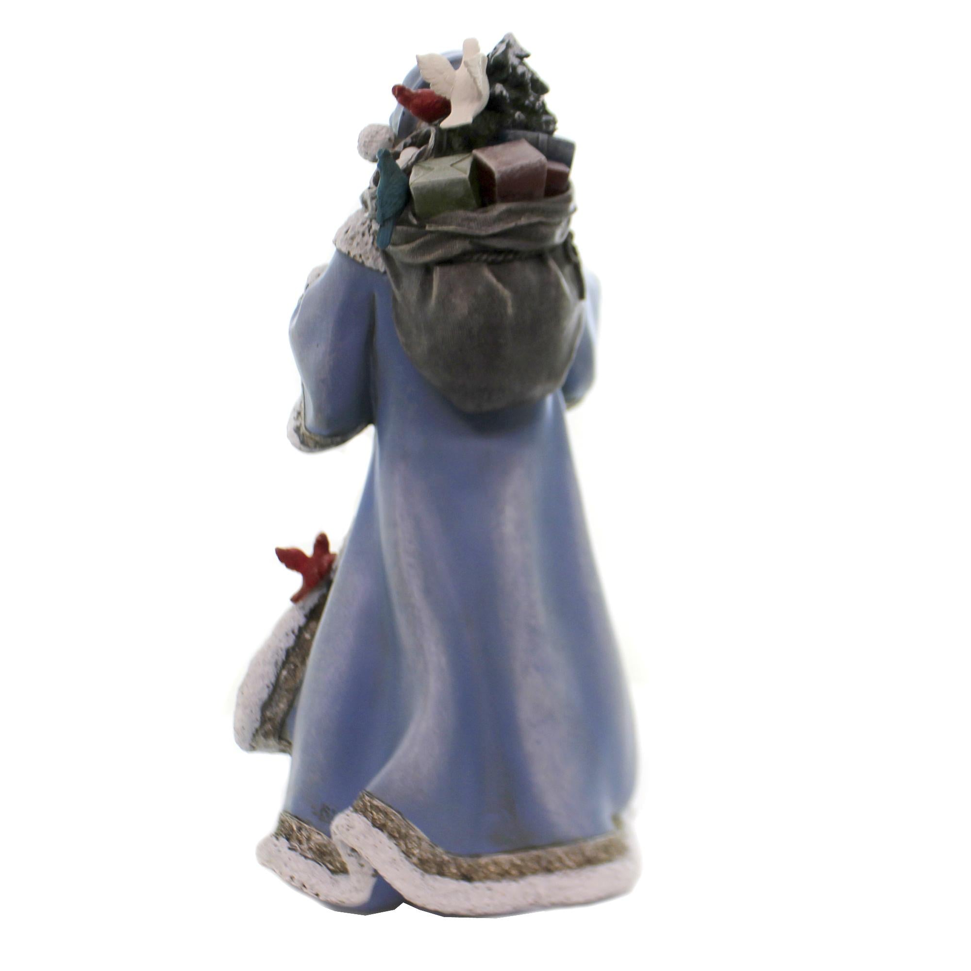 14" Santa with Feather Friends Figurine Christmas Tabletop Decor