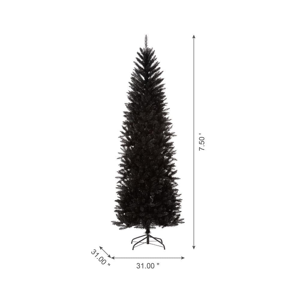 7.5 ft. Black Tinsel Artificial Christmas Tree