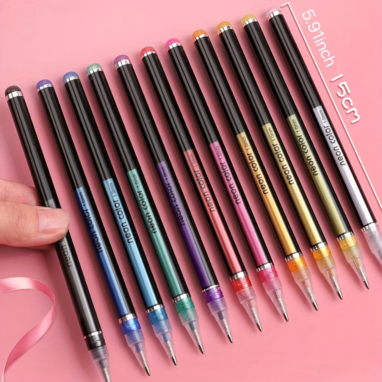 8/24/36/48/60/100pcsGelmushta Gel Pens Unique Colors (No Duplicates) Set For Adult Coloring Books Drawing With Case