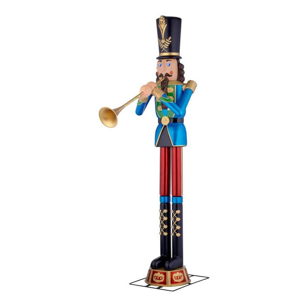 8 ft Trumpeting Nutcracker Holiday Yard Decoration