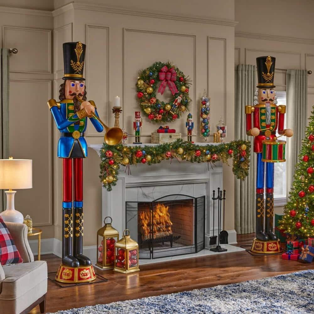 8 ft Trumpeting Nutcracker Holiday Yard Decoration