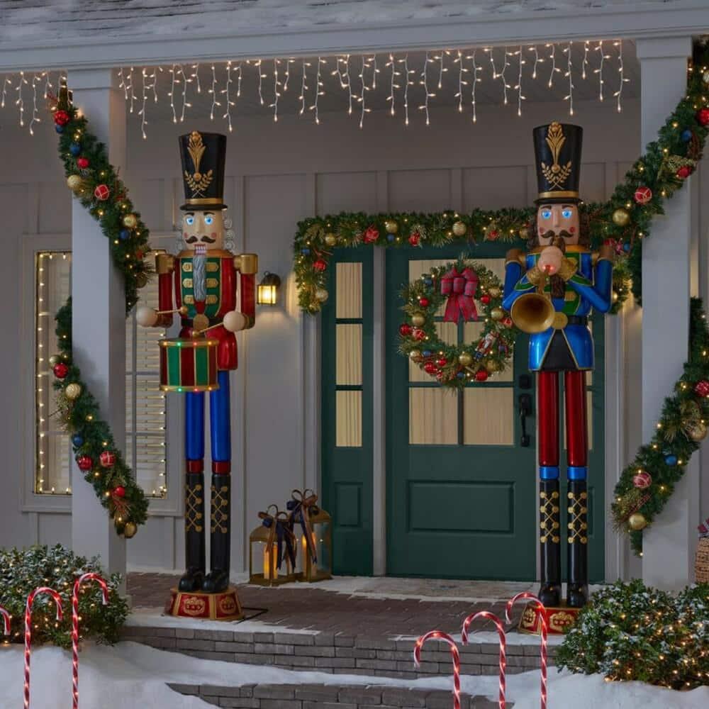 8 ft Trumpeting Nutcracker Holiday Yard Decoration