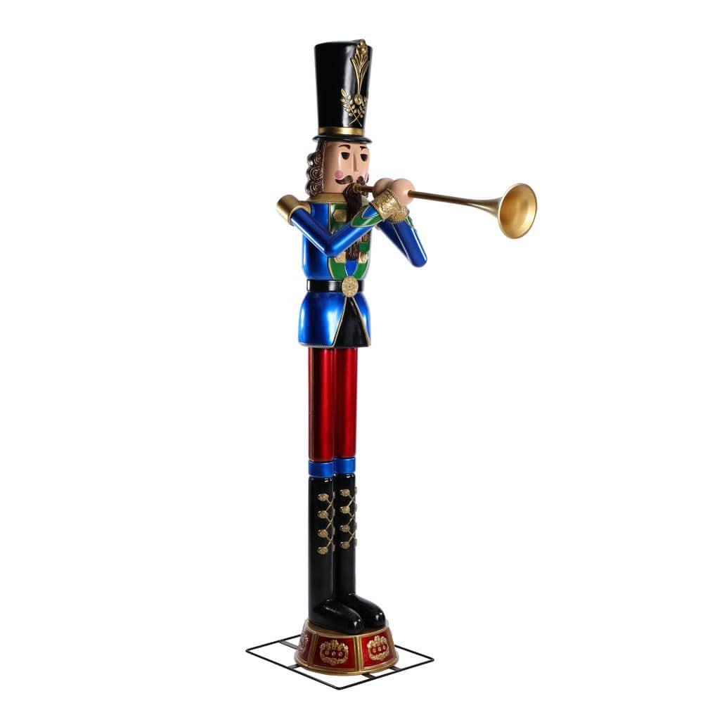 8 ft Trumpeting Nutcracker Holiday Yard Decoration