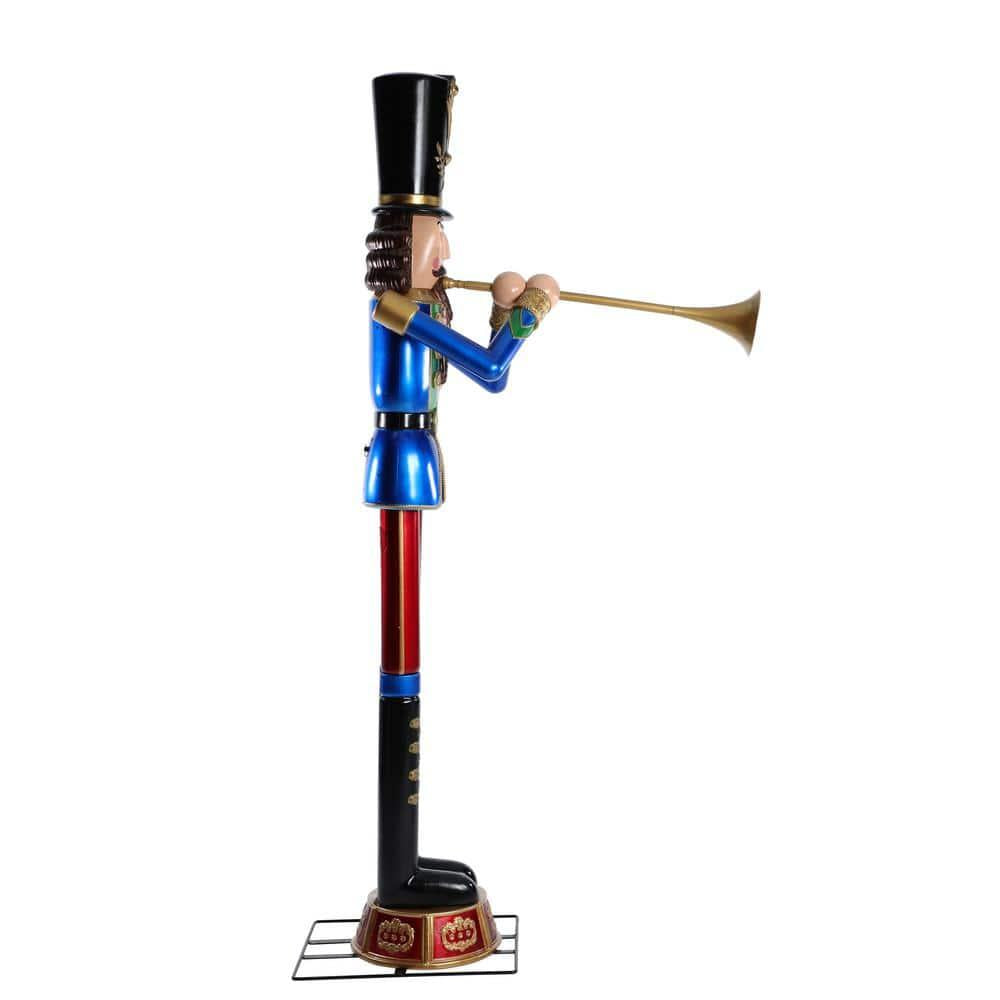 8 ft Trumpeting Nutcracker Holiday Yard Decoration