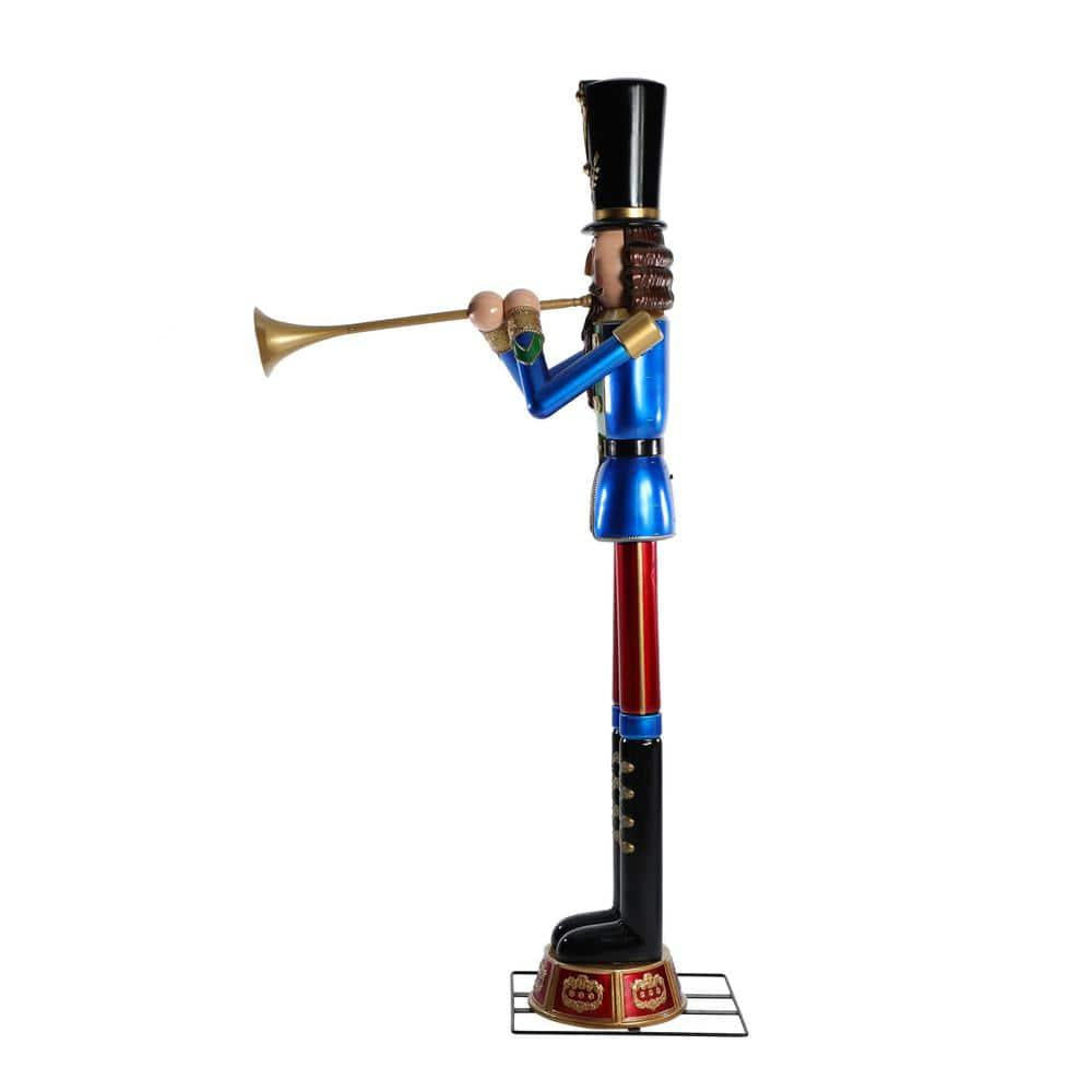 8 ft Trumpeting Nutcracker Holiday Yard Decoration