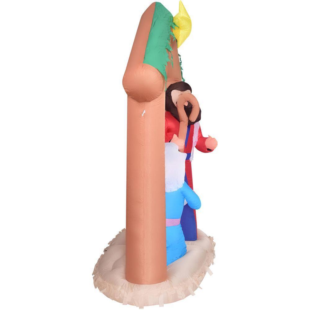7 ft. x 6 ft. Pre-Lit Nativity with Mary, Joseph and Baby Jesus Christmas Inflatable with StoraBag