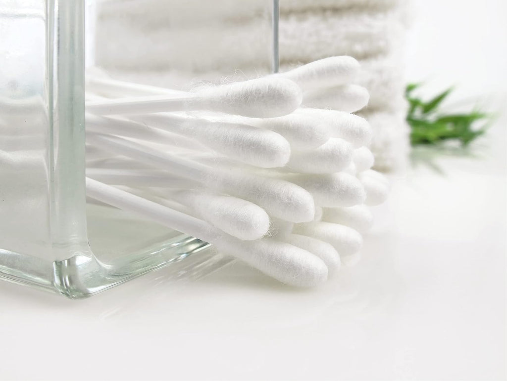 Amazon Basics Cotton Swabs, 2000 Count (4 Packs of 500) (Previously Solimo)