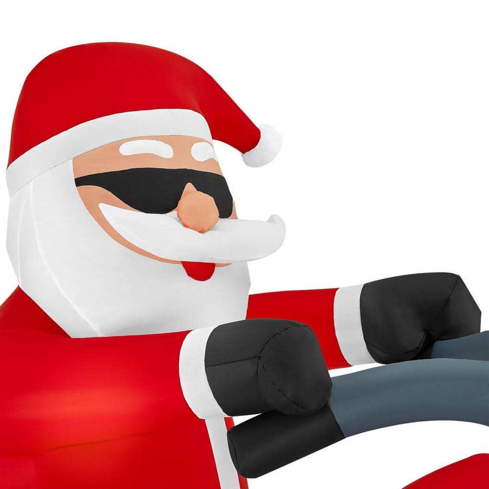 7 ft Santa on Motorcycle Holiday Inflatable