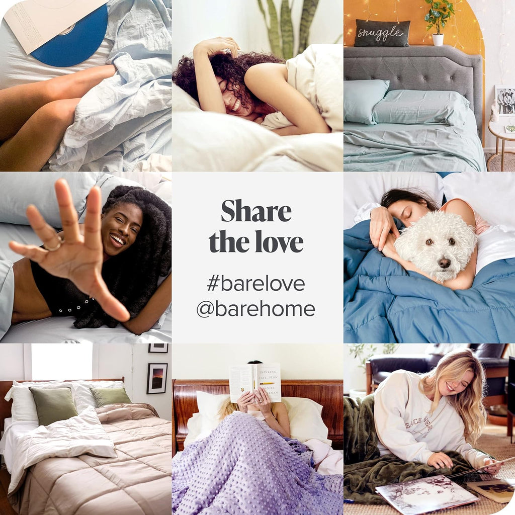 Bare Home Bedding Duvet Cover Queen Size - Premium 1800 Super Soft Duvet Covers Collection - Lightweight, Duvet Cover - Soft Textured Bedding Duvet Cover (Queen, Heathered Charcoal)