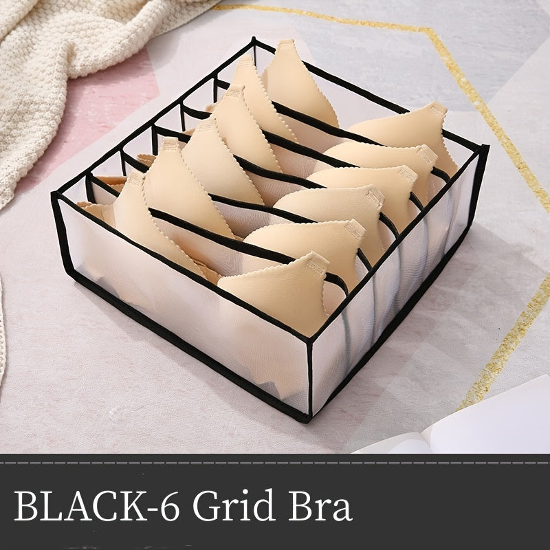 Bra &amp; Panty Organizer, Foldable Underwear StoraBox, Drawer Closet StoraDivider For Tie, Lingerie, Socks