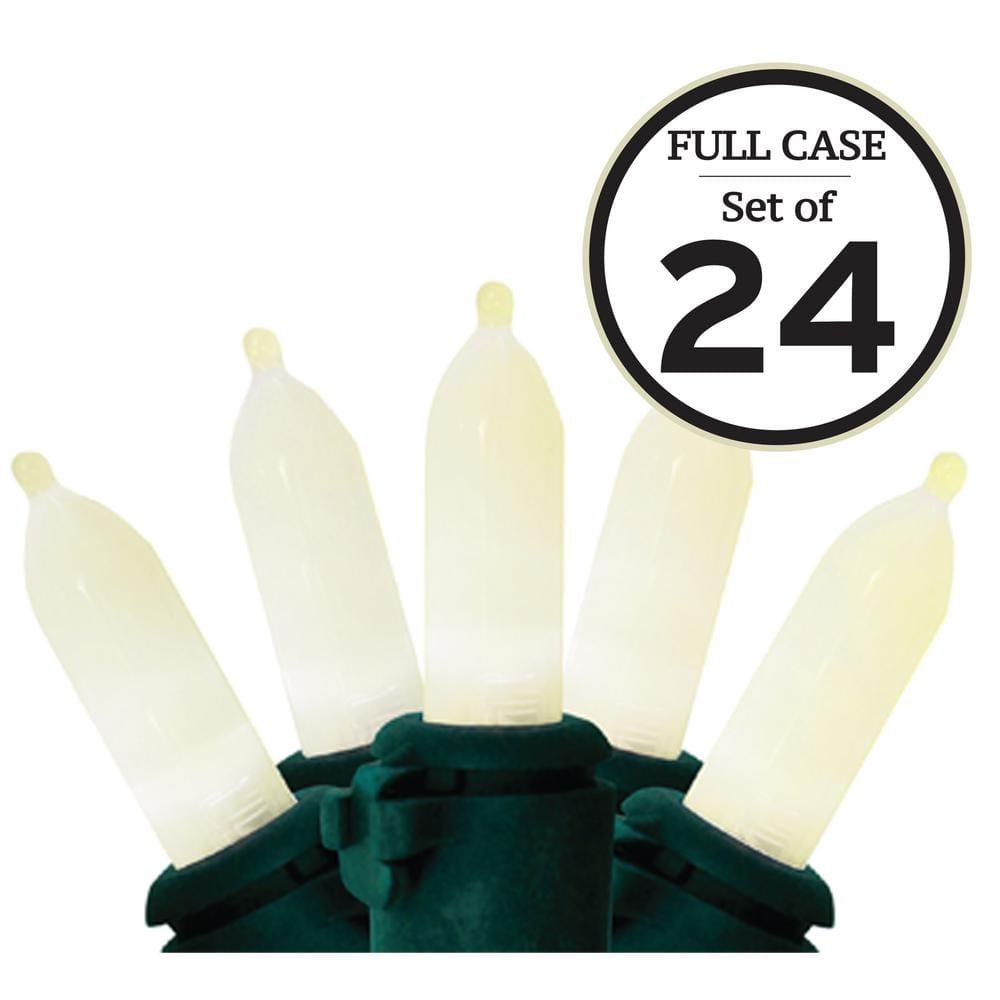 50-Light Warm Glow Traditional Mini Warm White Light Set (Set of 24)