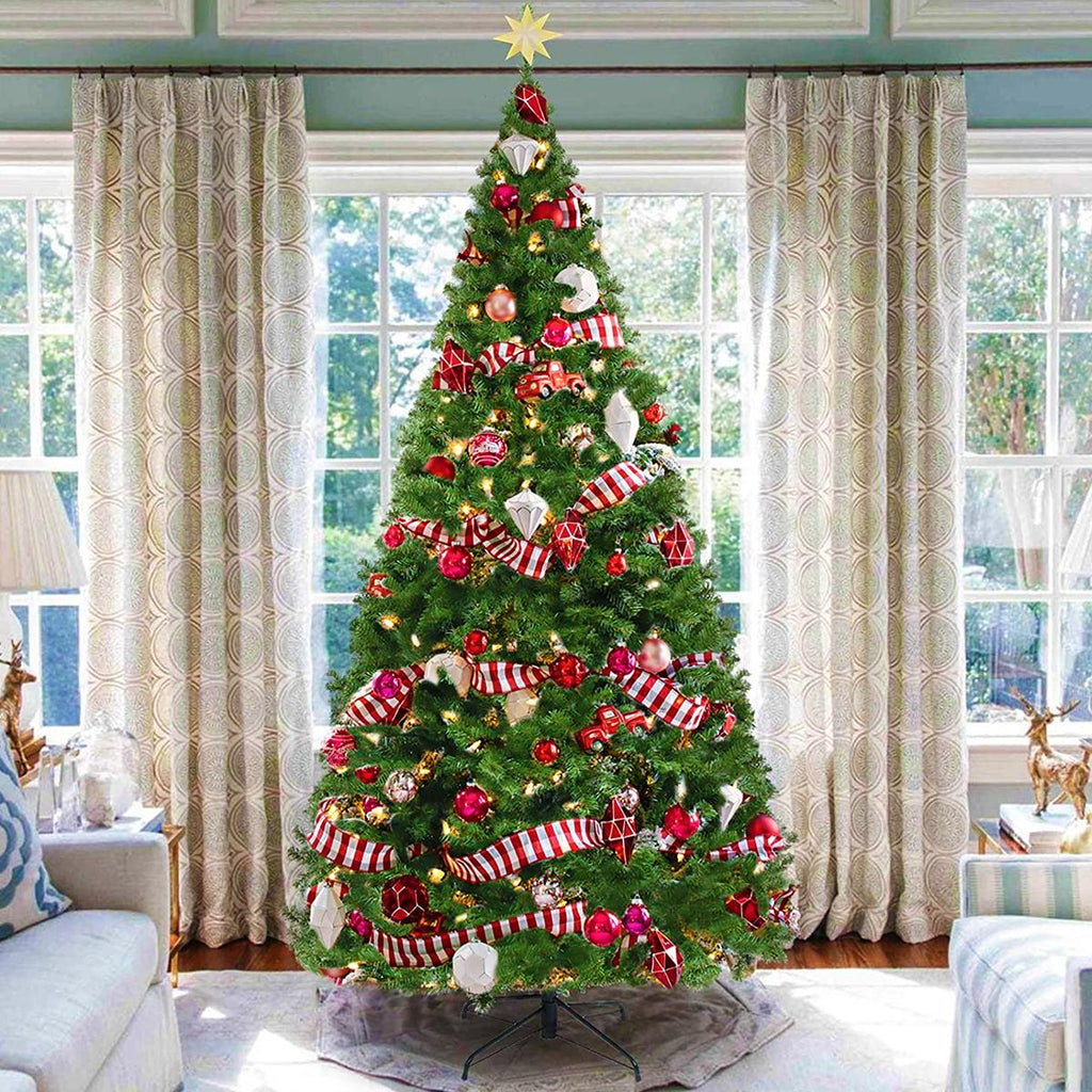 7.5 FT  Artificial Christmas Tree, 1300 Tips Full Tree with Christmas Tree Stand