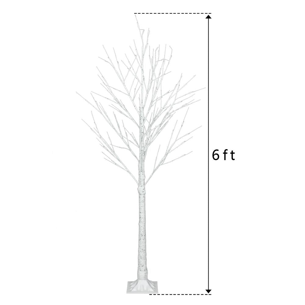6FT Snowflake Christmas Tree with 96 LED Lamp For Outdoor Party Decorate Xmas
