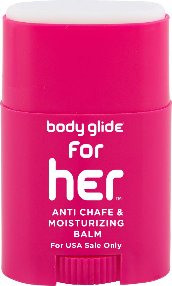 BodyGlide For Her Anti Chafe Balm: anti chafing stick with added emollients: 0.8oz &amp; Outdoor Anti Chafe Balm. Fragrance free anti chafing stick trusted in basic training