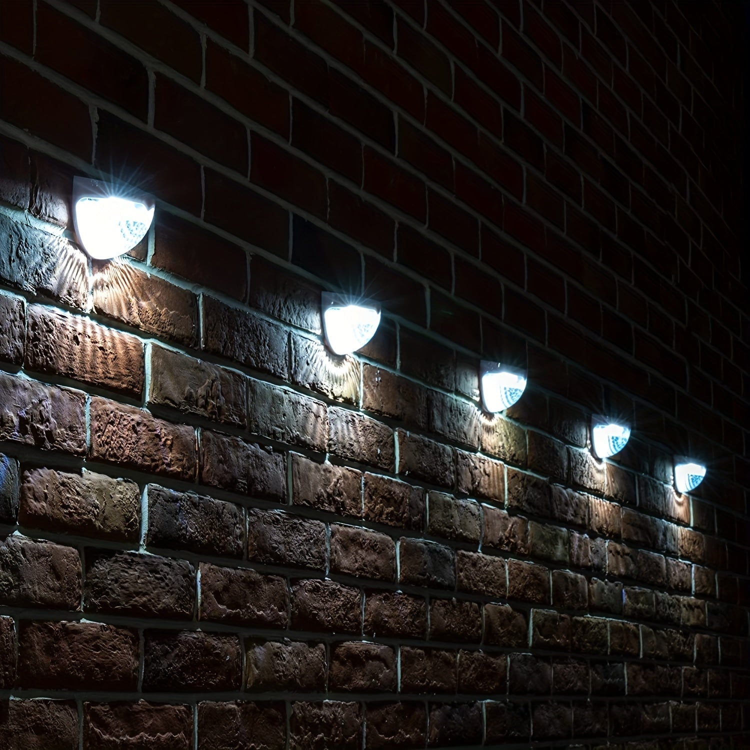 4packs Solar Fence Lights Solar Deck Lights Solar Wall Lights Solar Powered Wall Mount Outdoor Waterproof Fence Lamp Lighting For Fence Deck Patio Yard GaraStep Stair White