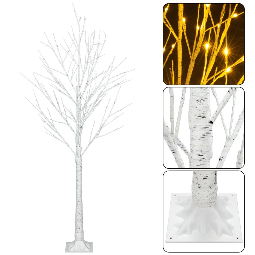 6FT Snowflake Christmas Tree with 96 LED Lamp For Outdoor Party Decorate Xmas