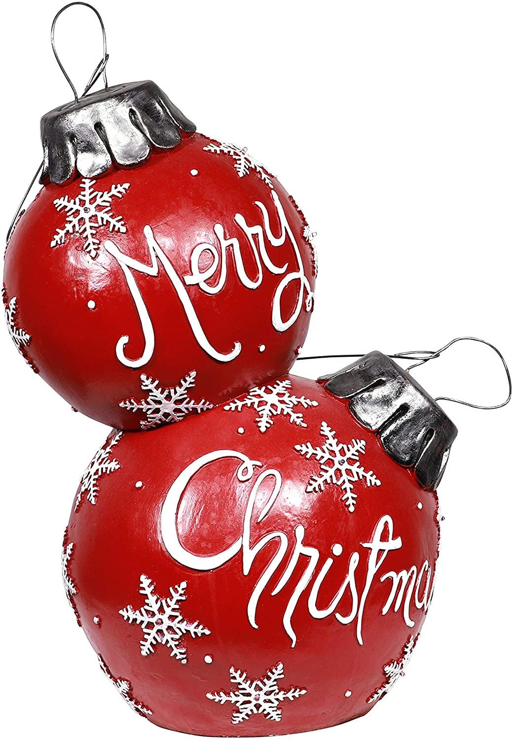 Alpine Corporation ZTY104CC Alpine Christmas Ball Ornament with Color Changing LED Light, Indoor Festive Home, Red Holiday décor, Multi