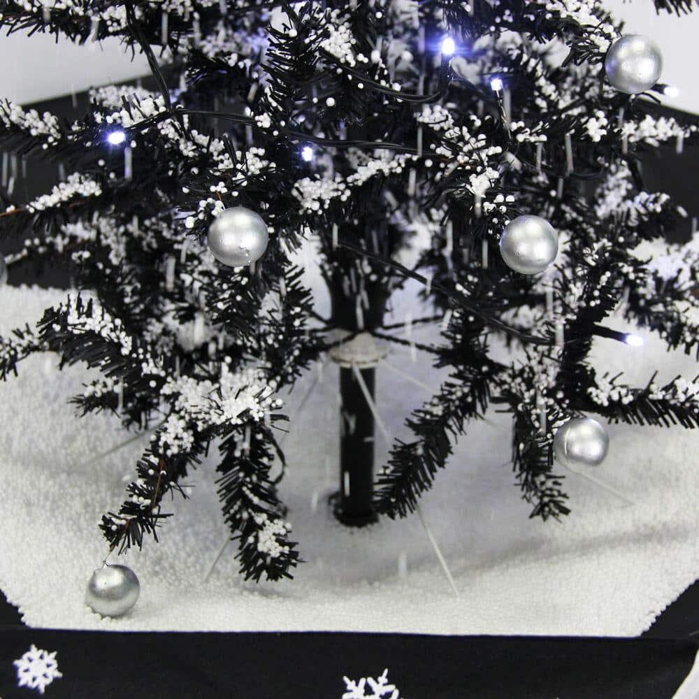 29 in. Black Christmas Tree with Star Topper and Umbrella Base